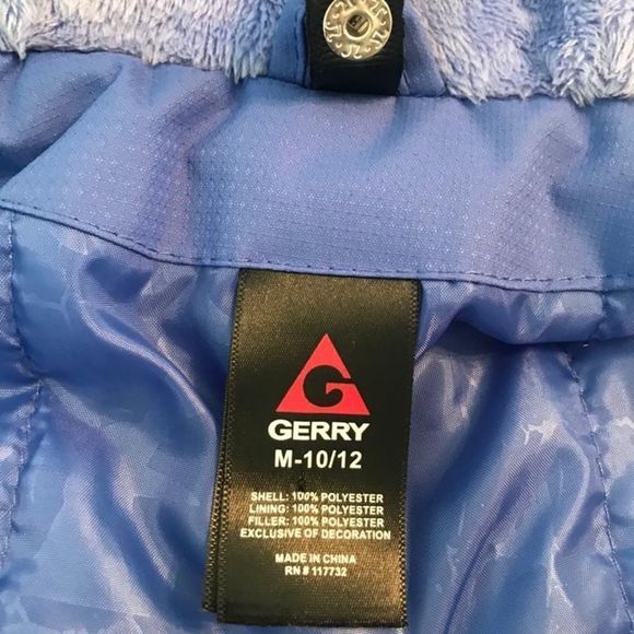 Gerry insulated Blue jacket size 10/12 w/hoodie  - Picture 7 of 9